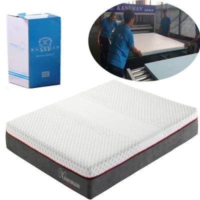 Vacuum Roll in Color Box Luxury Latex Cool Gel Memory Foam Mattress 10 Inch and 12 Inch Queen Size and King Size