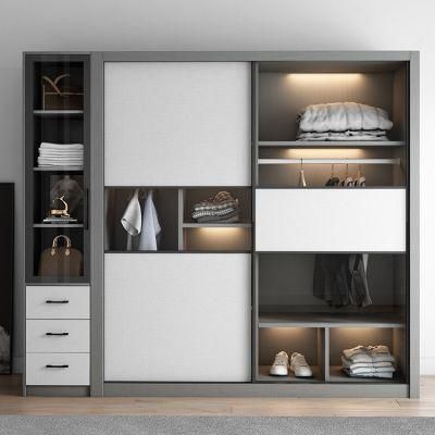 Light Luxury Ltalian Simple Design Sliding Door Bedroom Wardrobe