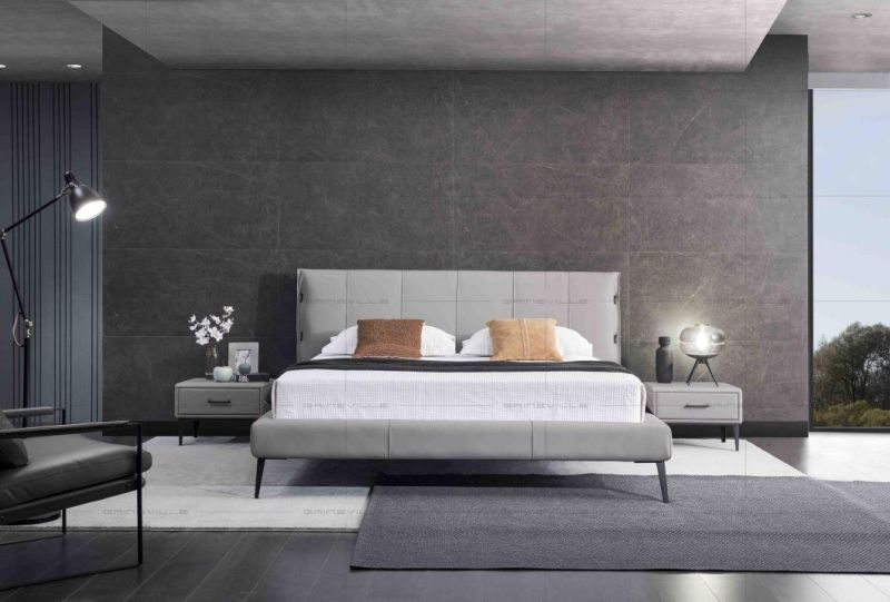 Modern Home Furniture Manufacturer Upholstered Leather Bed Sets Bedroom Furniture