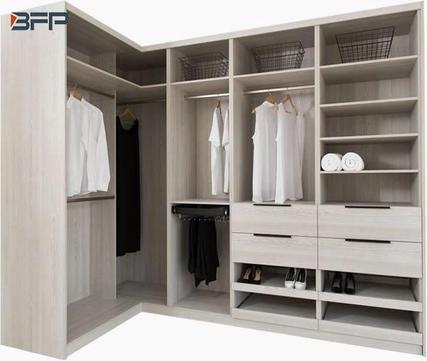 L Shape Classic Design Wardrobe China Manufacture
