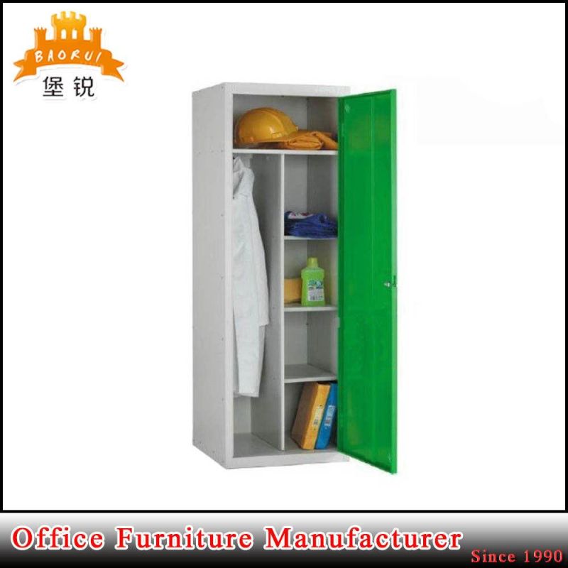 Worker Metal Storage Locker with Vertical Partition for Personal Clothes and Working Clothes