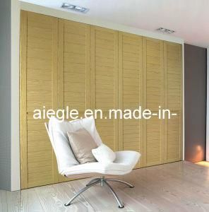 Wooden Wardrobe with Shutter Sliding Door for Bedroom Furniture (AWB018)