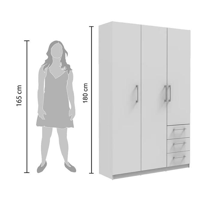 Wholesale 3 Door Bedroom MDF Wooden Clothes Wardrobe (HF-WF05142)