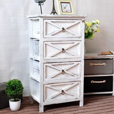 European Style Retro Wood Drawer Base Cabinet 0221