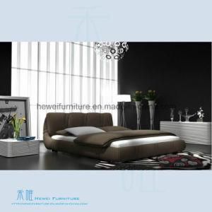 High Quality Soft Leather Bed of Bedroom Furniture (HW-KF317B)