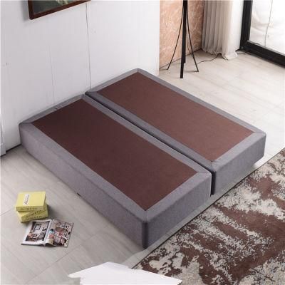 Assembly Wooden Slat Bed Base with Plastic and Metal Caster