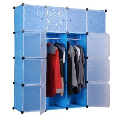 Modern Plastic Storage Shoes Clothes Armoire Closet Wardrobe Cabinet
