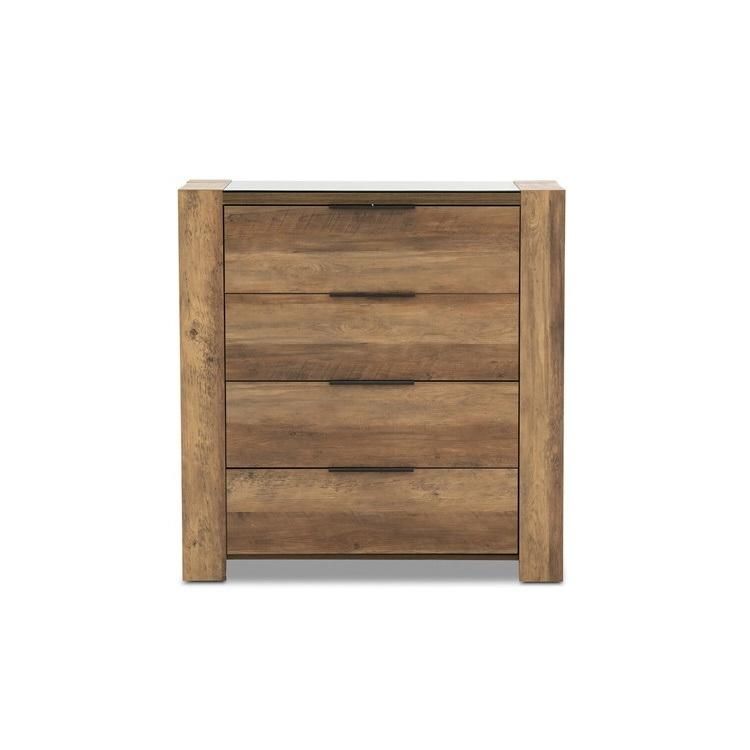 Wooden Bedroom 4 Wide Drawer Chest