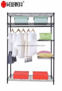 Simple Designs Adjustable Epoxy Coated Metal Closet Garment Rack Modern Bedroom Wardrobe