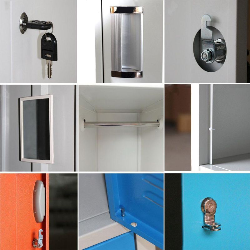 Changing Room Metal 4 Door Storage Clothes Locker Wardrobe