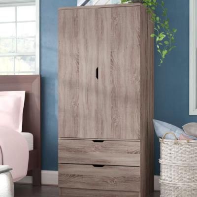 Modern Bedroom Home Furniture Wooden Wardrobe with Cutout Handles Wholesale