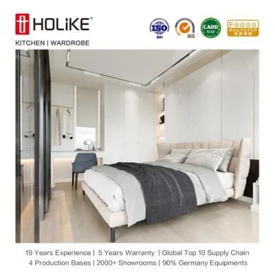 Particle Board Shelf Bedroom PVC Wooden Wardrobe Sliding Door Closet