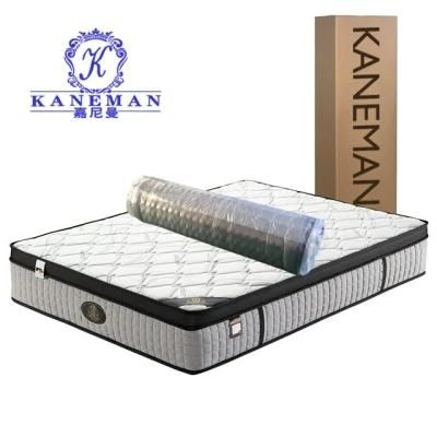 on Line Wholesale Hot Selling Luxury Euro Top 34cm Thick Coil Pocket Spring Mattress Sleep