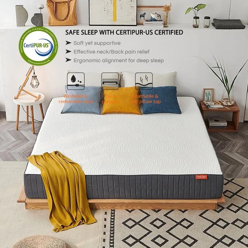 Hotel High Quality Foldable King Bed Compressed Double Memory Foam Mattress