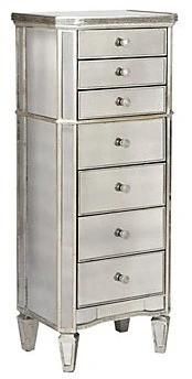 New Design Widely Used Compact Silver Glass Tallboy Mirror Cabinet