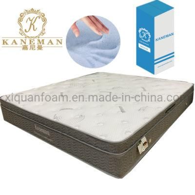 Plush Memory Foam Mattress King Size Pocket Spring Mattress Roll up Mattress