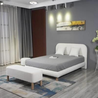 Huayang King Size Bed Wholesale Modern Hotel Bedroom Furniture Home Linen Fabric Fabric Bed