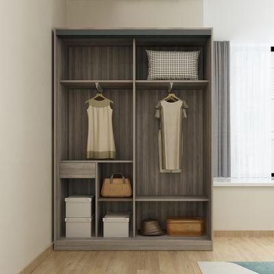 Melamine Chipbobard MDF Wardorbes Bedroom Furniture Wardrobe with Sliding Door