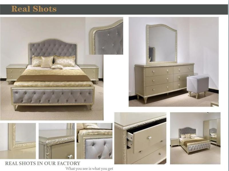 New Arrival Modern Adult Double Bed for Bedroom Whole Set