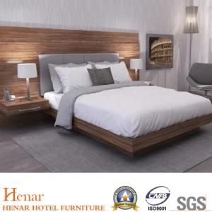 Walnut Finish Modern Bedroom Bed Furniture