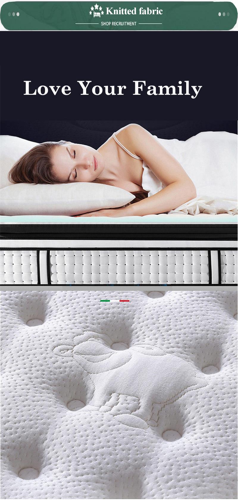 Wholesale Customized Luxury Hilton Hotel Soft Mattress Compressed California King Double Full Single Bed Gel Memory Latex Foam Pocket Spring 10 Inch 12 Inch