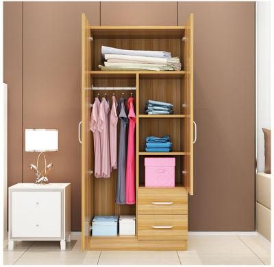Bedroom Furniture Melamine Wooden Wardrobe with Drawer Cabinet