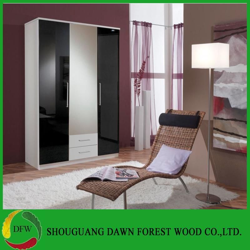 China Made Bedroom Furniture/ Wardrobe Range / Black/White Wardrobe