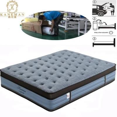 Mini Pocket Spring Visco Memory Foam Mattress Roll in Box