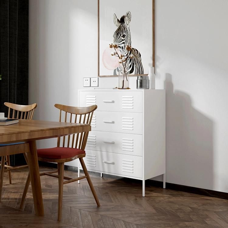 Home Design 4 Drawer Stuff Storage Stainless Steel Sideboard Cabinet