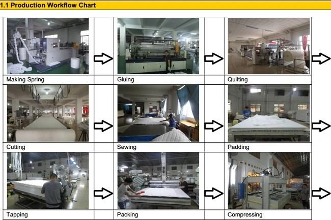 King Size Mattress Luxury Bedroom Furniture Latex Foam Euro-Top Mattress