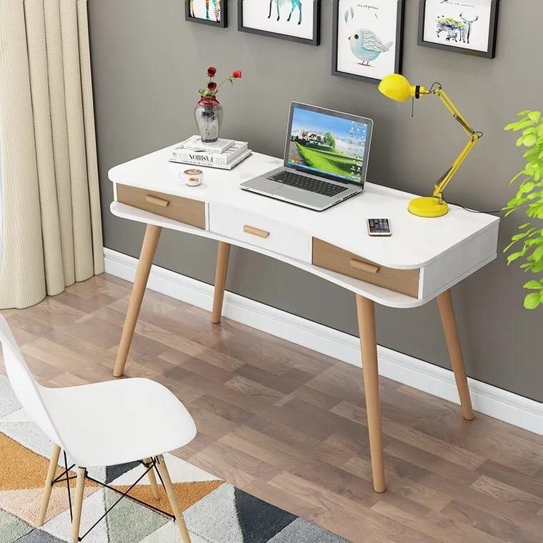 Chinese Luxury Home Bedroom Furniture Set Mirror 3 Drawer Cabinet Table Wooden MDF Dressing Table
