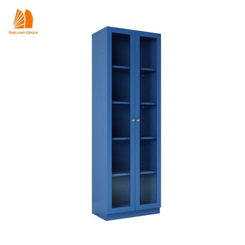 Black Color 2-Door Swing Cupboard Metal Cabinet
