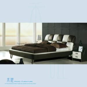 High Quality Comfortable Leather Bed for Modern Bedroom Furniture (HW-K207B)