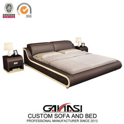 Contemporary Adjustable Superior King Leather Bed LB8835