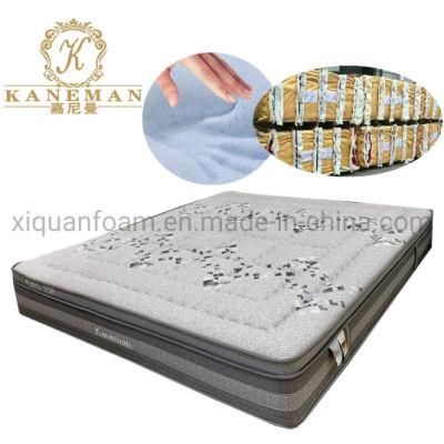 Flat Pocket Spring Mattress 12inch Memory Foam Mattress Hotel Quality Mattress
