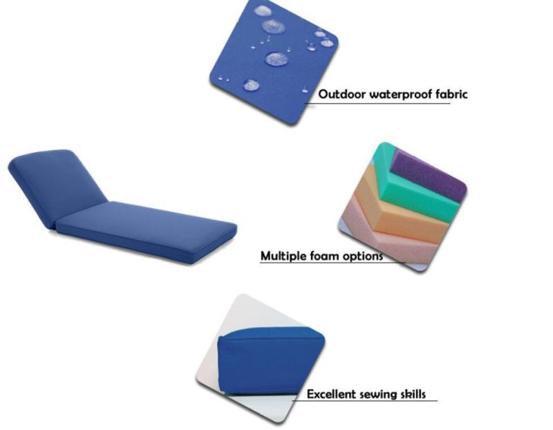 Custom Waterproof Outdoor Chaise Bench Lounge Cushion Foam Cushion Chair Cushion