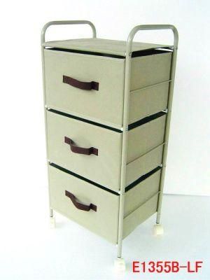 High Quality Cabinet Fabric Drawers and Metallic Tube Shelf