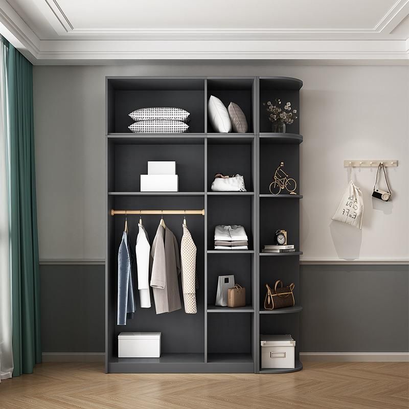 Custom Apartment Furniture, Paint-Free Board and Top Cabinet, Modern Minimalist Style 2/3/4 Door Wardrobe