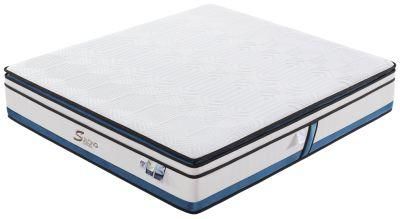 Luxrious Ice Silk Fabric Pillow Euro Top Gel Memory Foam Latex Pocket Spring Mattress