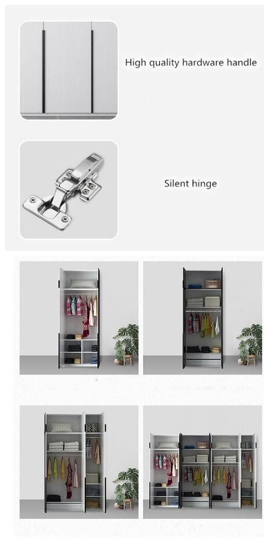 Modern Furniture Simple Design Cartoon Wooden Baby Clothes Wooden Wardrobe for Bedroom