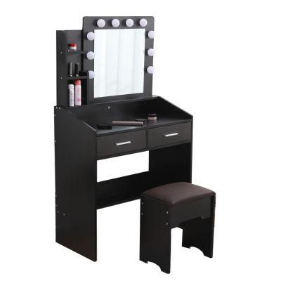 New Design Bedroom Dressing Table with Mirror and Stool