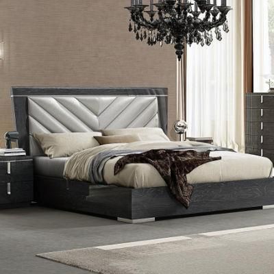 Nova Queen or King Size Beds High Gloss Bed with Black Lacquer