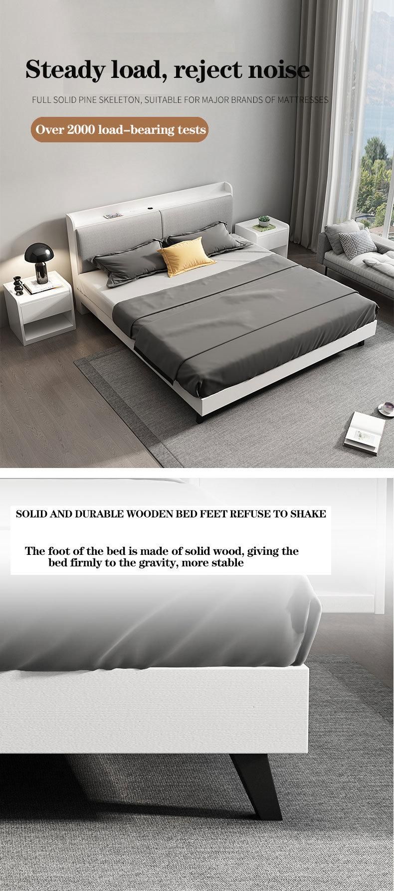 2020 Hot Design Master Bedroom Furniture Sets Leather Bed for Home Hotel Use