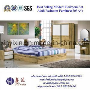 China Bedroom Furniture King Size Bed with PU Leather (703A#)