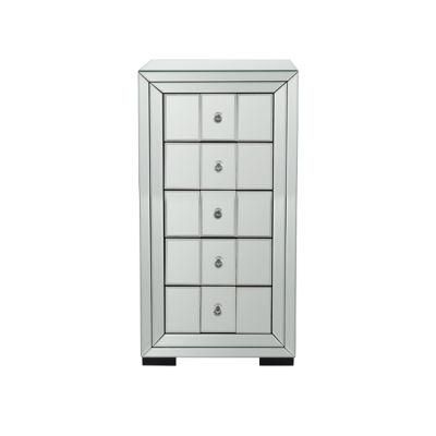 2021 Hot Sale Modern Design Glass Chest Mirrored Furniture Drawers