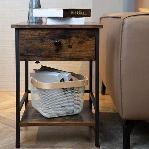 Factory Direct Price Night Desk Home Office Nightstand Bedside Table with Drawer