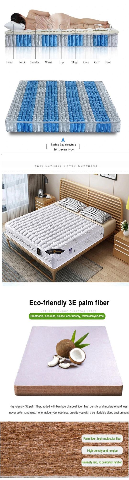 Manufacturers Bedroom Furniture 5 Star Hotel Quality Mattress