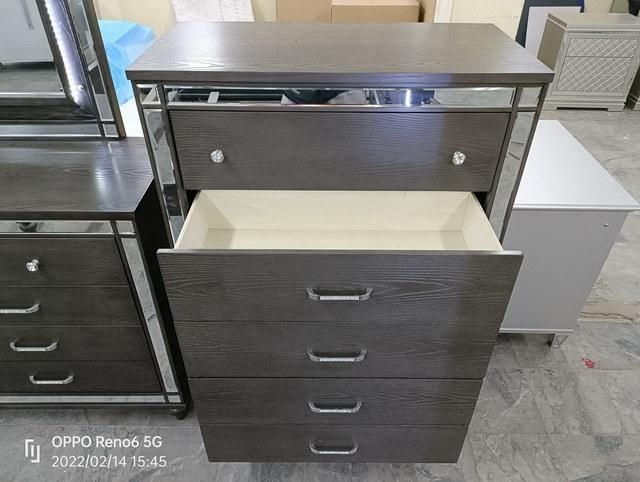 Oak Veneer LED Light Bedroom Sets