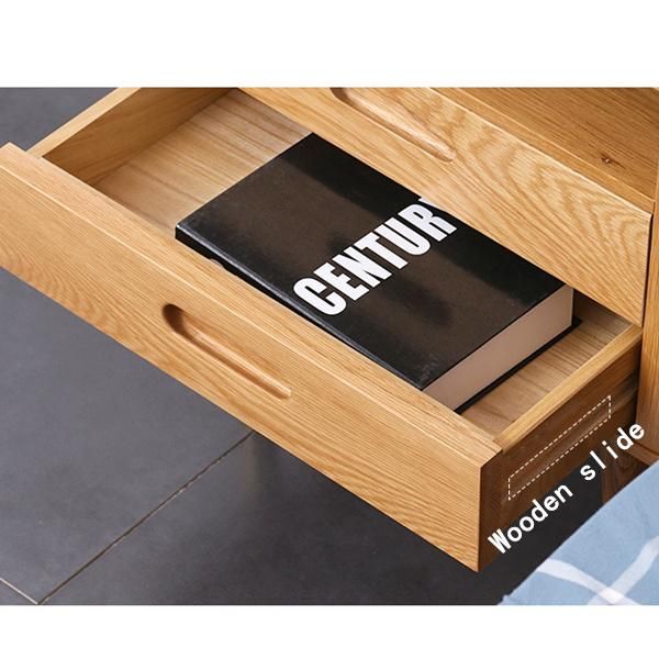 Three-Layers Modern Bedroom Furniture Side Cabinet Drawers Double Drawer Bedside Table