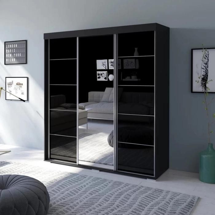 Modern Wooden Bedroom Sliding Door Wardrobe Furniture